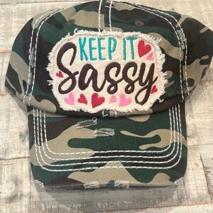Camouflage 'Keep It Sassy' Cap
